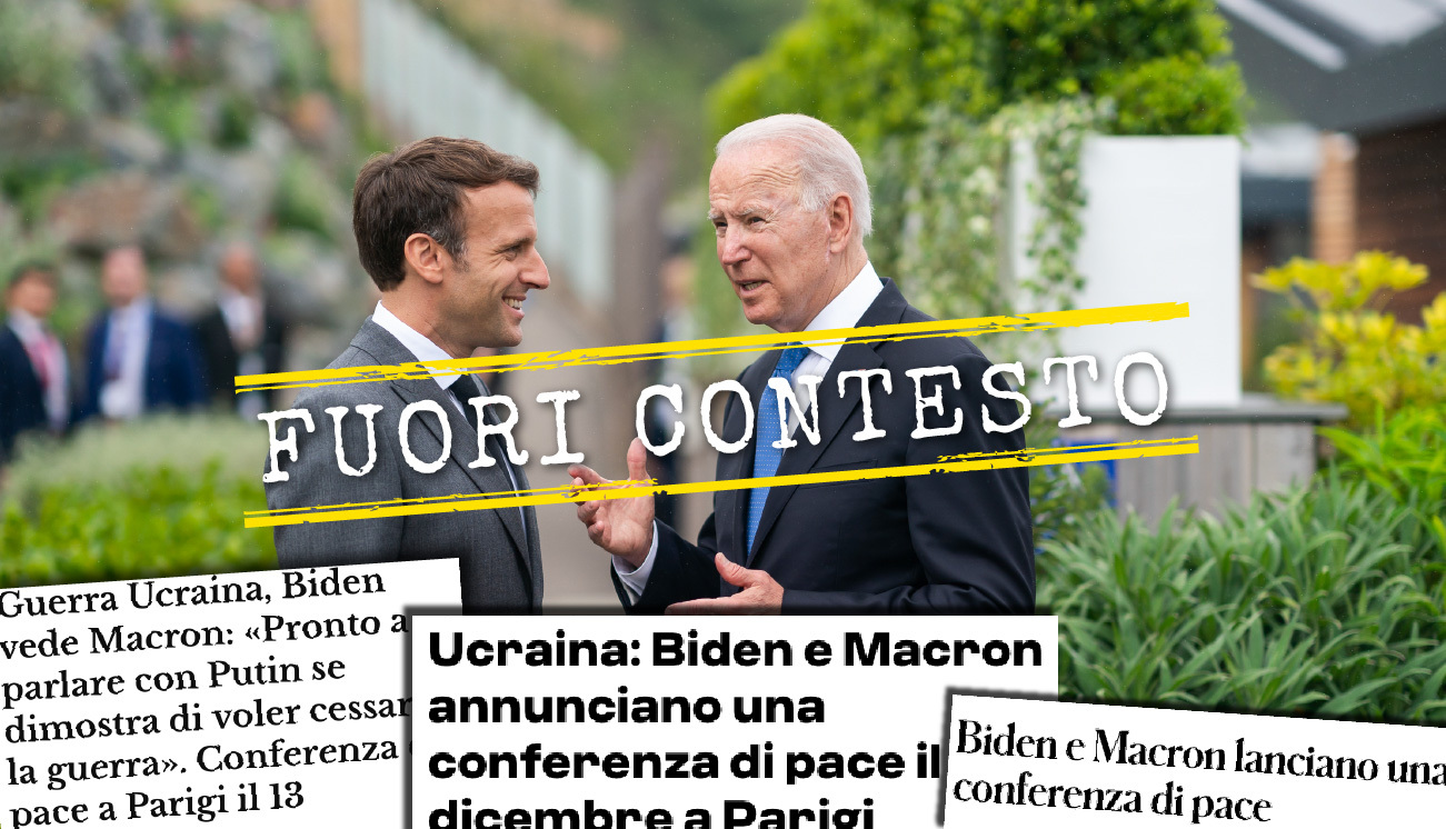 Biden e Macron non hanno organizzato una «conferenza di pace»