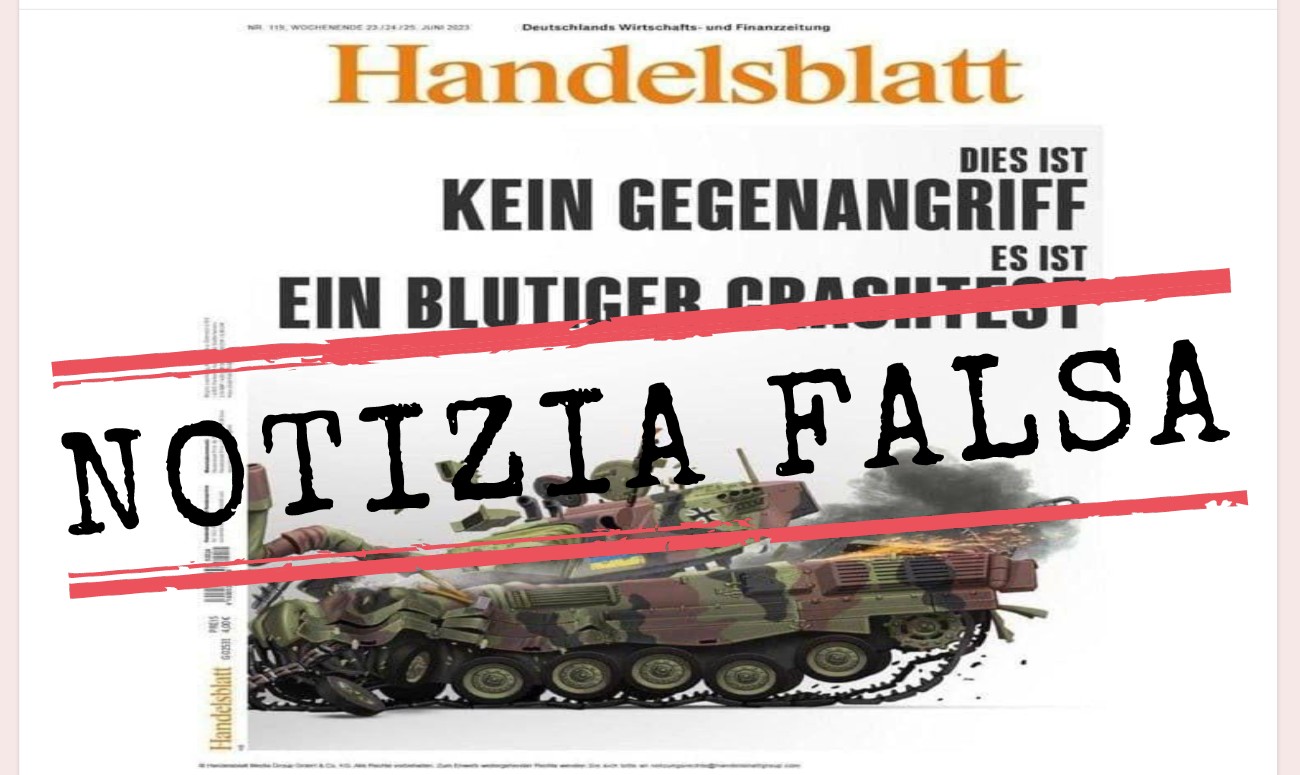 Das Handelsblatt veröffentlichte keine Illustrationen, die sich gegen den ukrainischen Angriff richteten