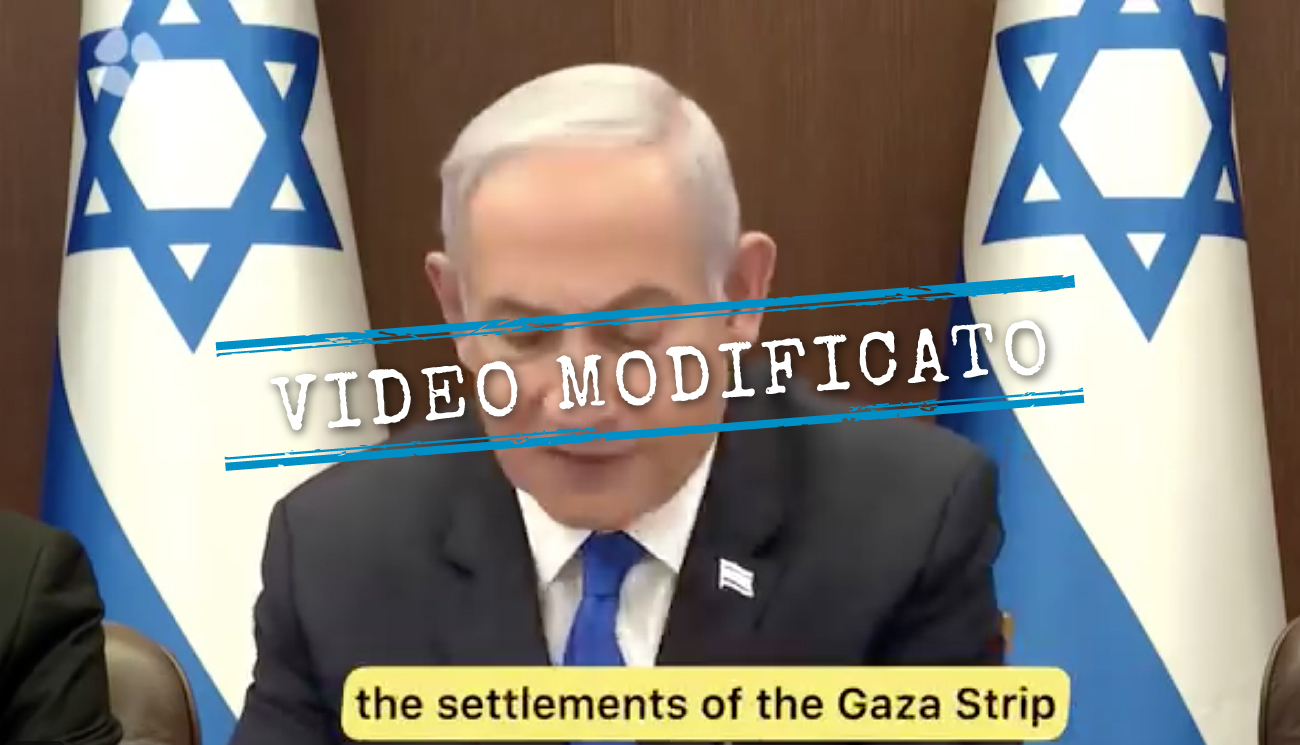 In questo video Netanyahu non dice di voler costruire insediamenti nella Striscia di Gaza