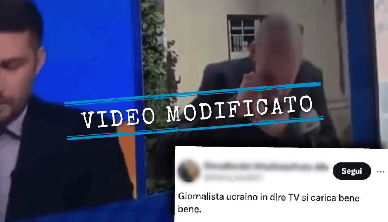 Il video del giornalista ucraino che fa uso di cocaina in diretta è falso