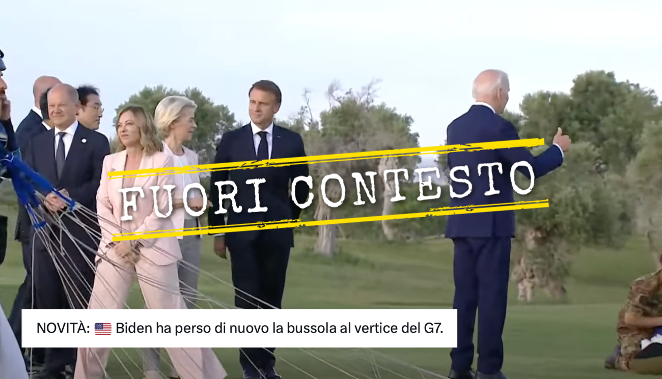 No, Joe Biden non è apparso disorientato durante un momento del G7 in Italia