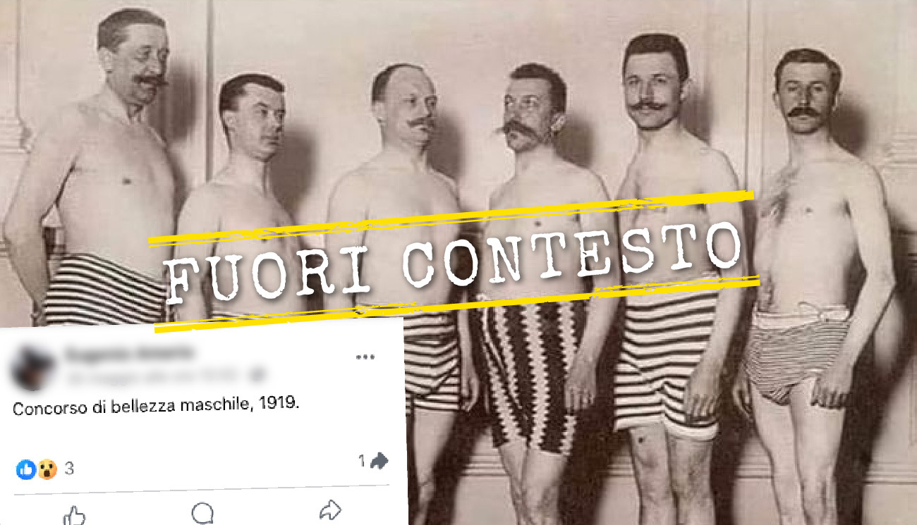 Questa foto non mostra un concorso di bellezza maschile del 1919