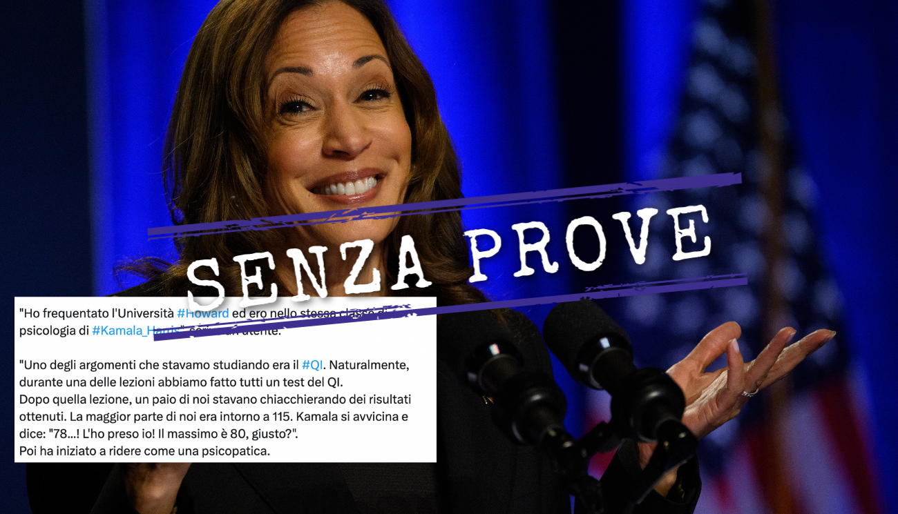 La storia social su Kamala Harris e il QI pari a 78 è infondata