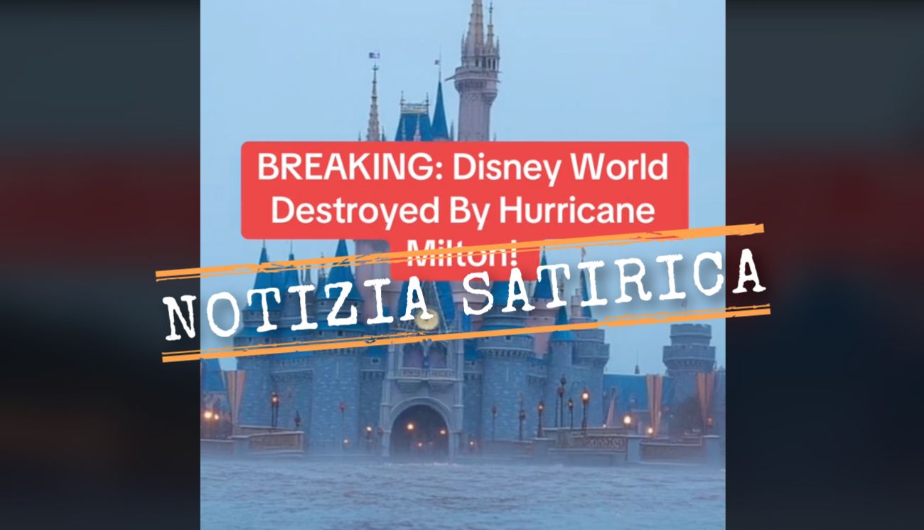 No, Disney World in Florida non è stato distrutto dall’uragano Milton