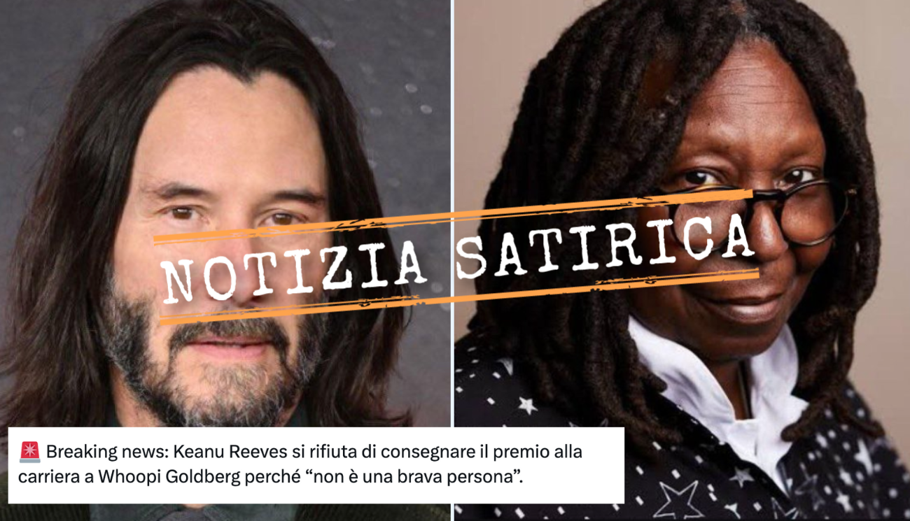 No, Keanu Reeves non si è rifiutato di consegnare un premio a Whoopi Goldberg